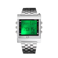 TVG TV2011 Men Digital Movement Watch Casual  Multi-function Stainless Steel Band Watch Alarm Back Light